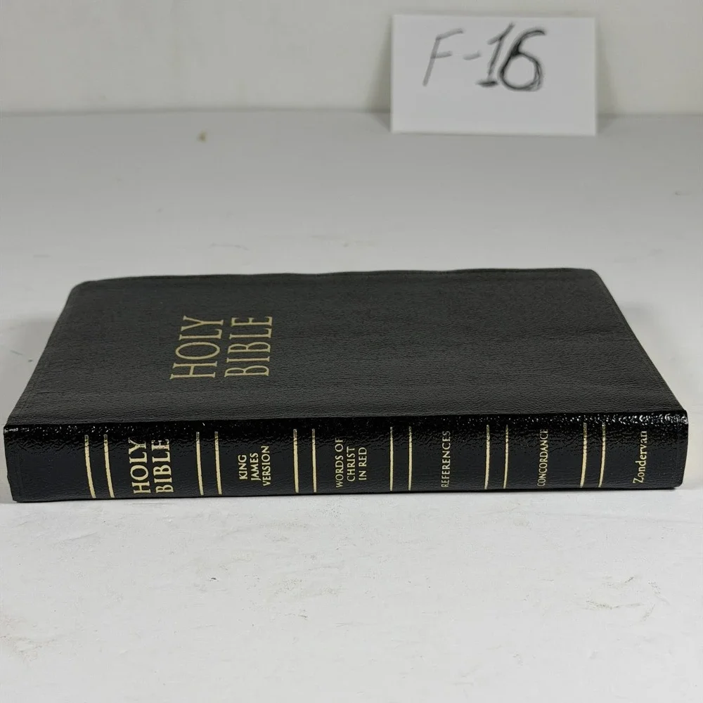 Zondervan KJV Reference Bible Bonded Leather Red Letter Edition F-16